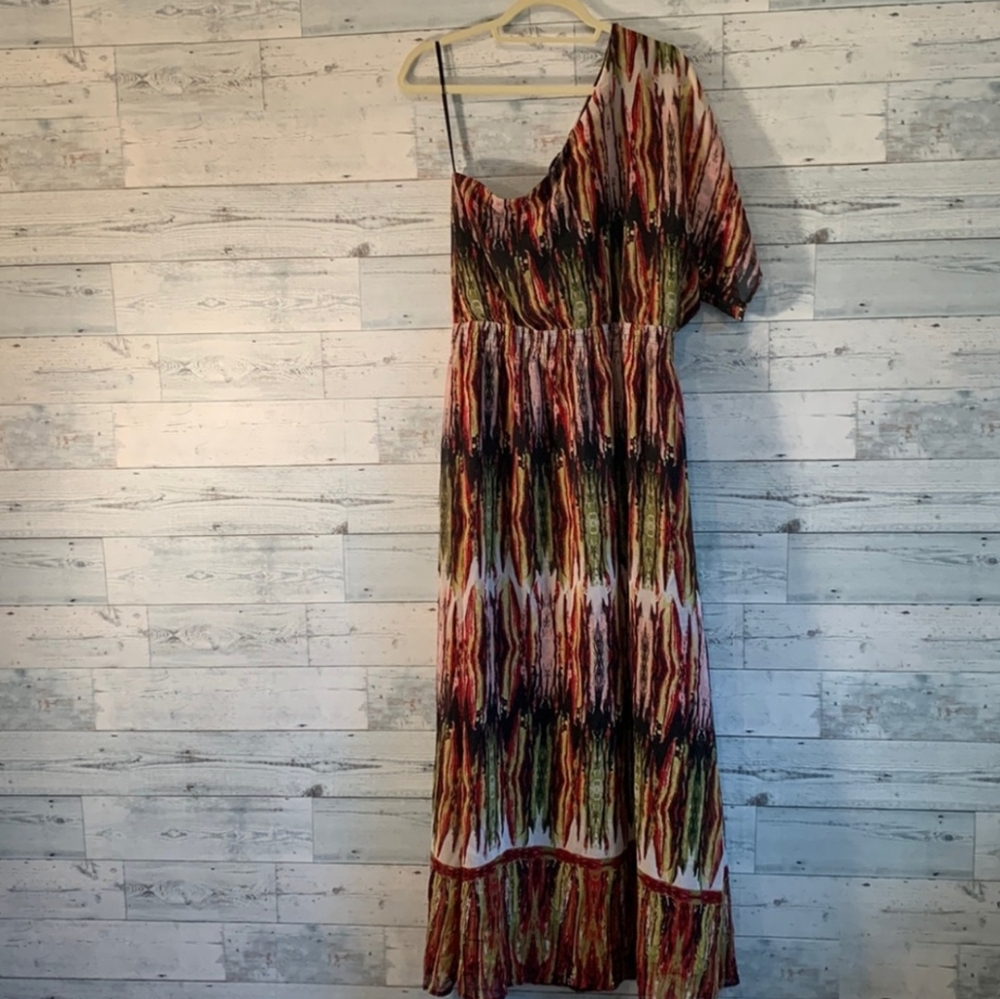 Boho Chic Flowy Maxi Dress NWOT Size L - Picture 2 of 10
